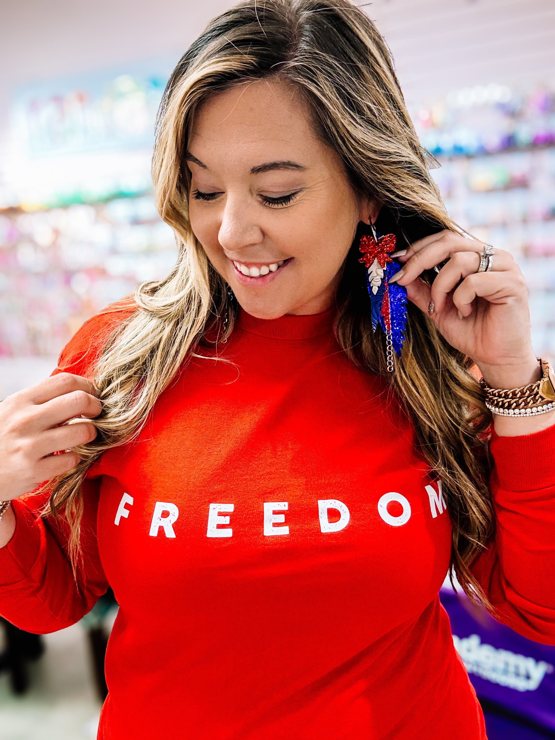 Charlie Kirk Freedom Shirt-Tees-Dear Me Southern Boutique, located in DeRidder, Louisiana