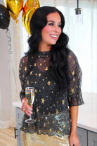 Chasing Stars Mesh Sequin Top-Presales-Dear Me Southern Boutique, located in DeRidder, Louisiana
