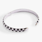 Checker Print Hinge Bangle Bracelet-Bracelets-Dear Me Southern Boutique, located in DeRidder, Louisiana