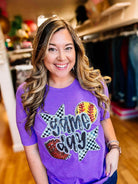 Checkered & Cheering Softball Tee-Game Day-Dear Me Southern Boutique, located in DeRidder, Louisiana