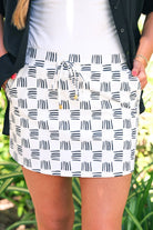 Checkmate Chic Checkered Everyday Skort-Skort-Dear Me Southern Boutique, located in DeRidder, Louisiana