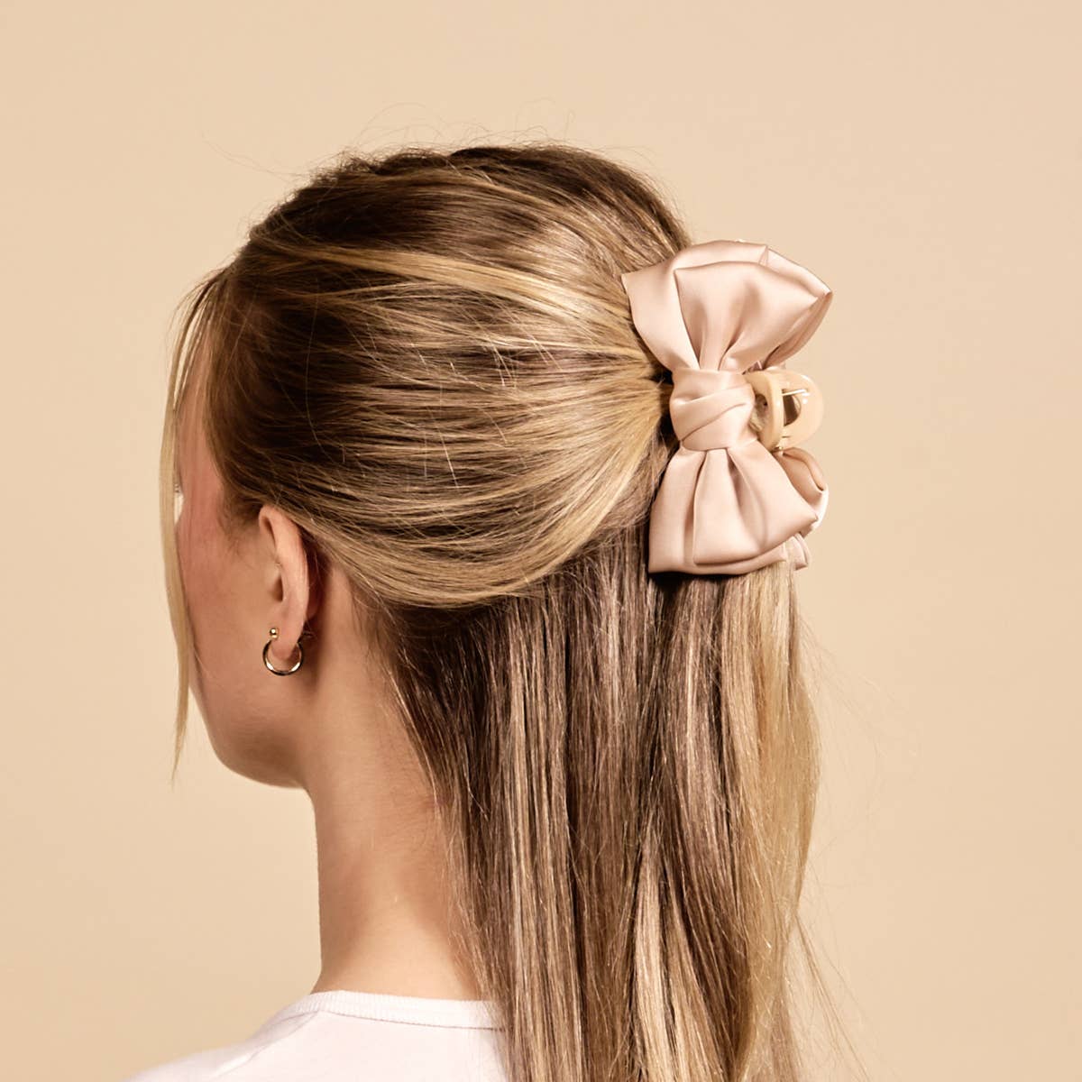 Cheetah - Mini Satin Bougie Bow Claw Clip-Hair Clips-Dear Me Southern Boutique, located in DeRidder, Louisiana