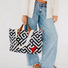 Chelsie Canvas Printed Tote-Tote Bag-Dear Me Southern Boutique, located in DeRidder, Louisiana