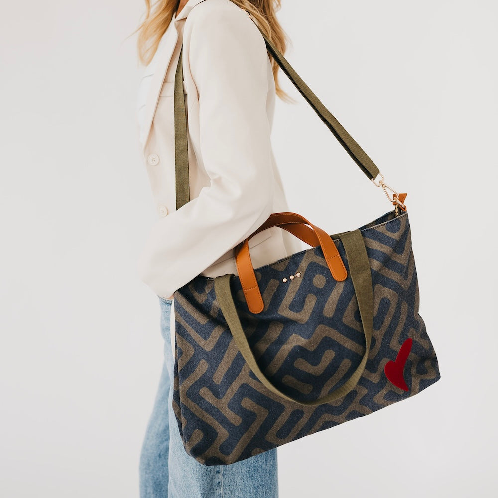 Chelsie Canvas Printed Tote-Tote Bag-Dear Me Southern Boutique, located in DeRidder, Louisiana