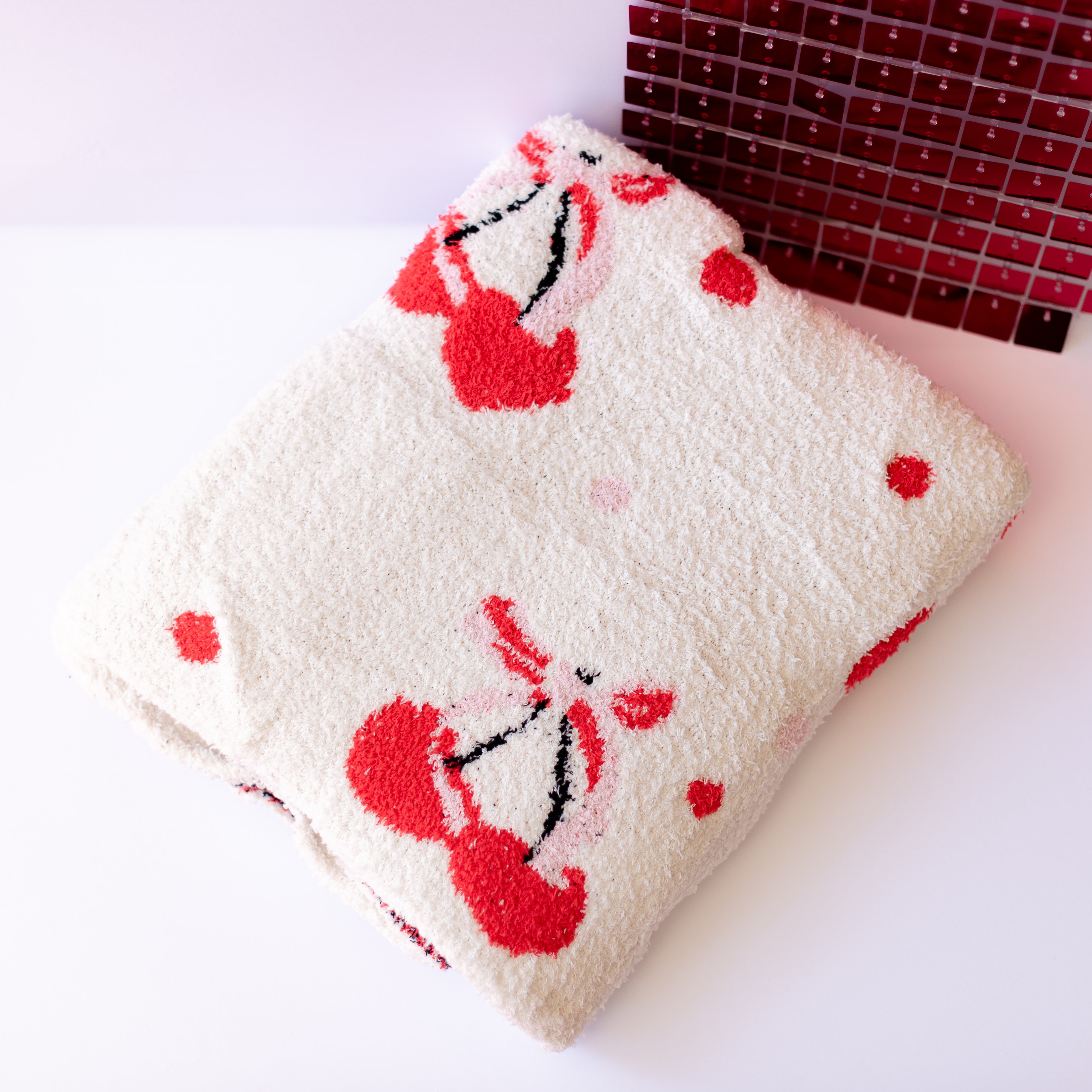 Cherry Crush Cozy Blanket-Blankets-Dear Me Southern Boutique, located in DeRidder, Louisiana