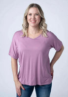 Chloe Cozy Tee -Pink-Tees-Dear Me Southern Boutique, located in DeRidder, Louisiana