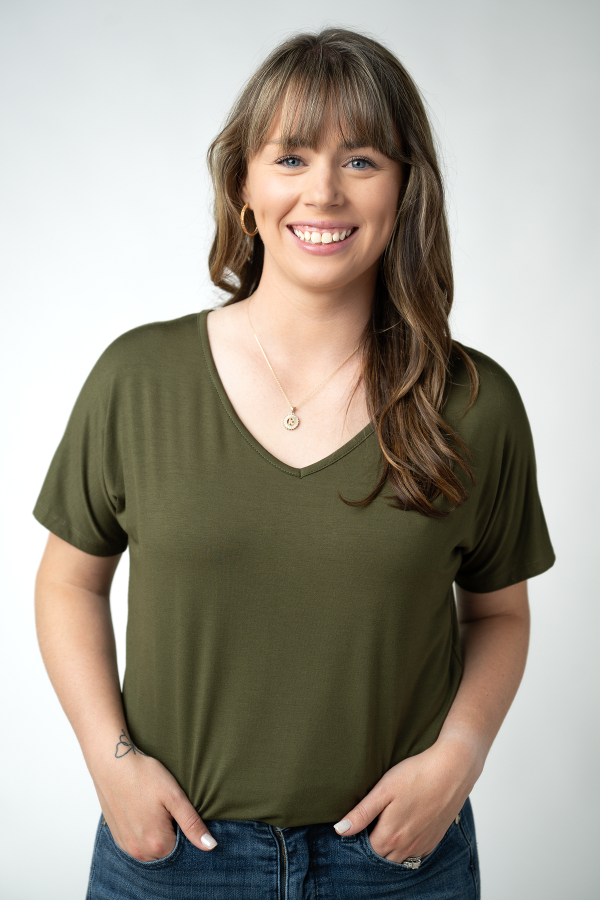 Chloe Cozy Top - Dark Olive-Tops-Dear Me Southern Boutique, located in DeRidder, Louisiana