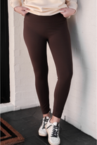 Chocolate sculpt compression leggings-Leggings-Dear Me Southern Boutique, located in DeRidder, Louisiana