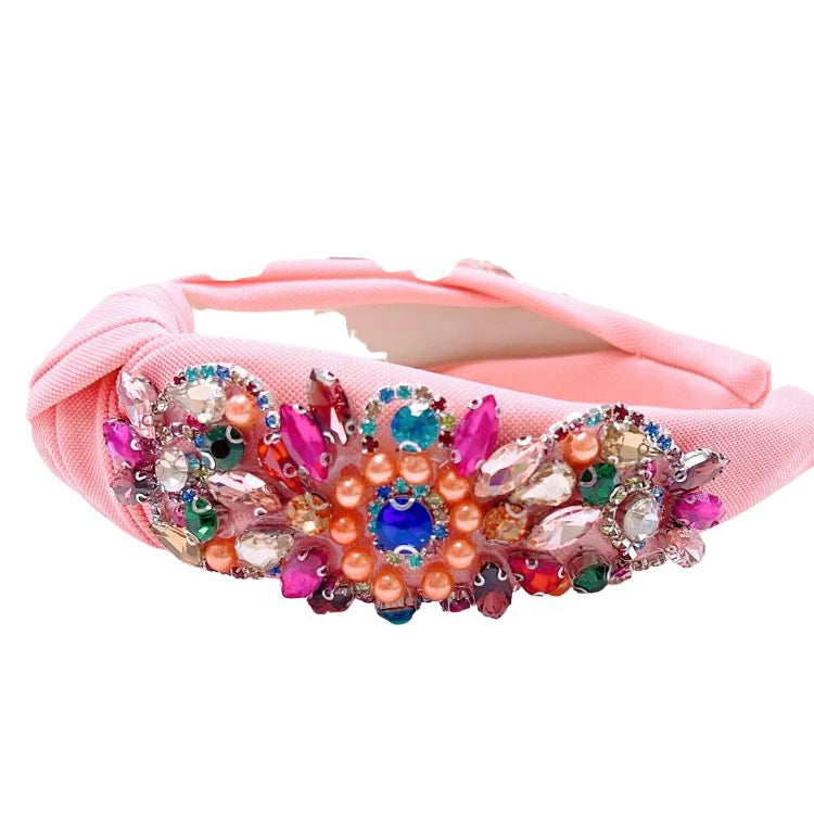 Christina Gem Headband- Light Pink-Headbands-Dear Me Southern Boutique, located in DeRidder, Louisiana