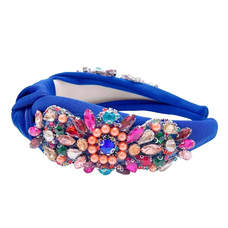 Christina Gem Headband- Royal Blue-Headbands-Dear Me Southern Boutique, located in DeRidder, Louisiana