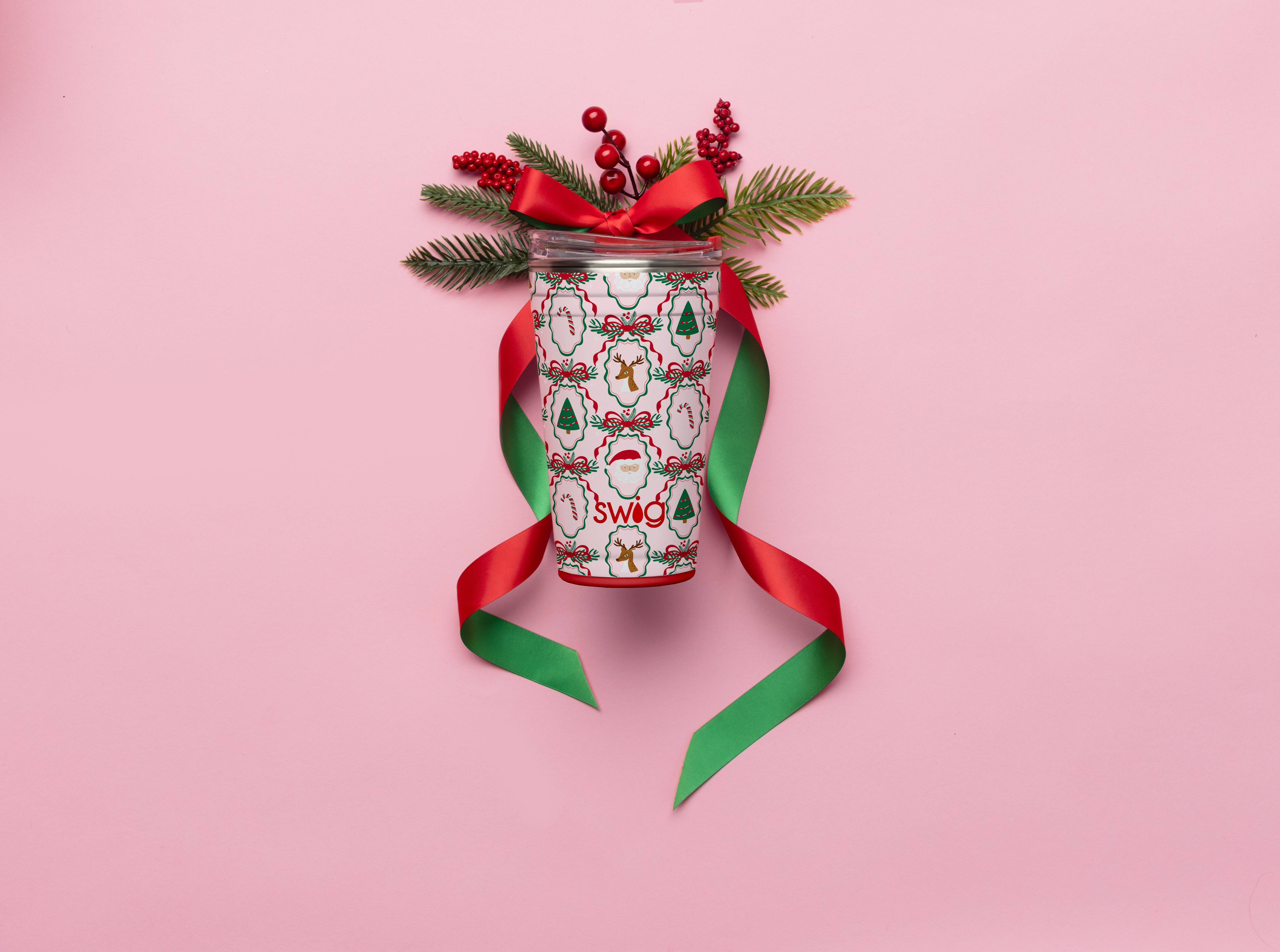 Christmas Cameos Swig 24oz Party Cup-Wine + Cocktails-Dear Me Southern Boutique, located in DeRidder, Louisiana