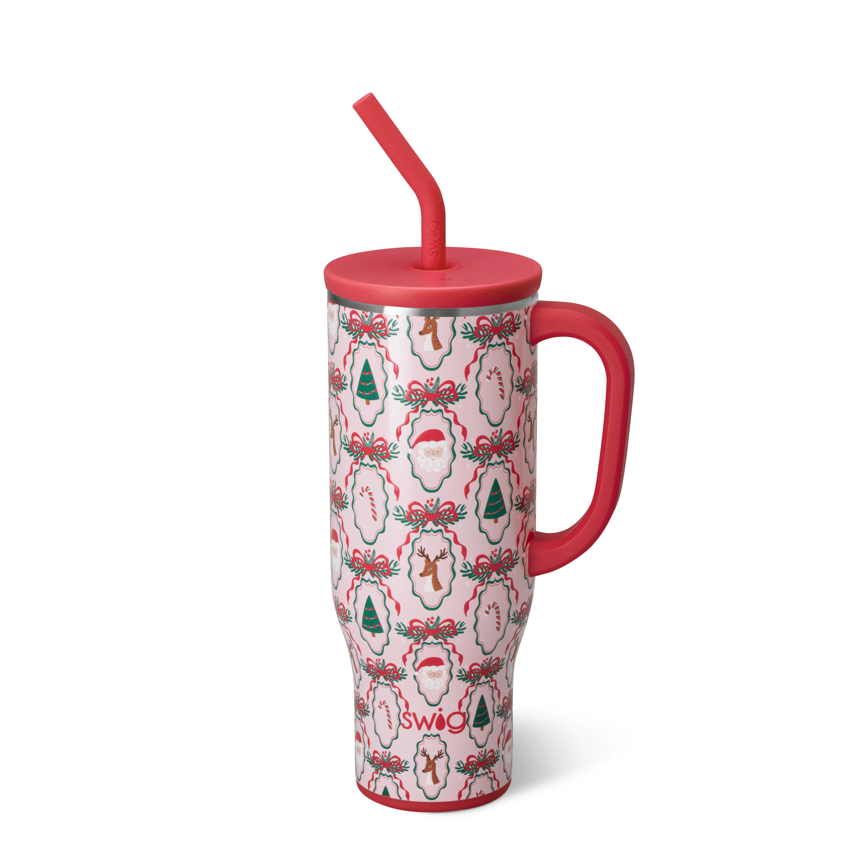 Christmas Cameos Swig Mega Mug 30oz-Travel Mugs-Dear Me Southern Boutique, located in DeRidder, Louisiana