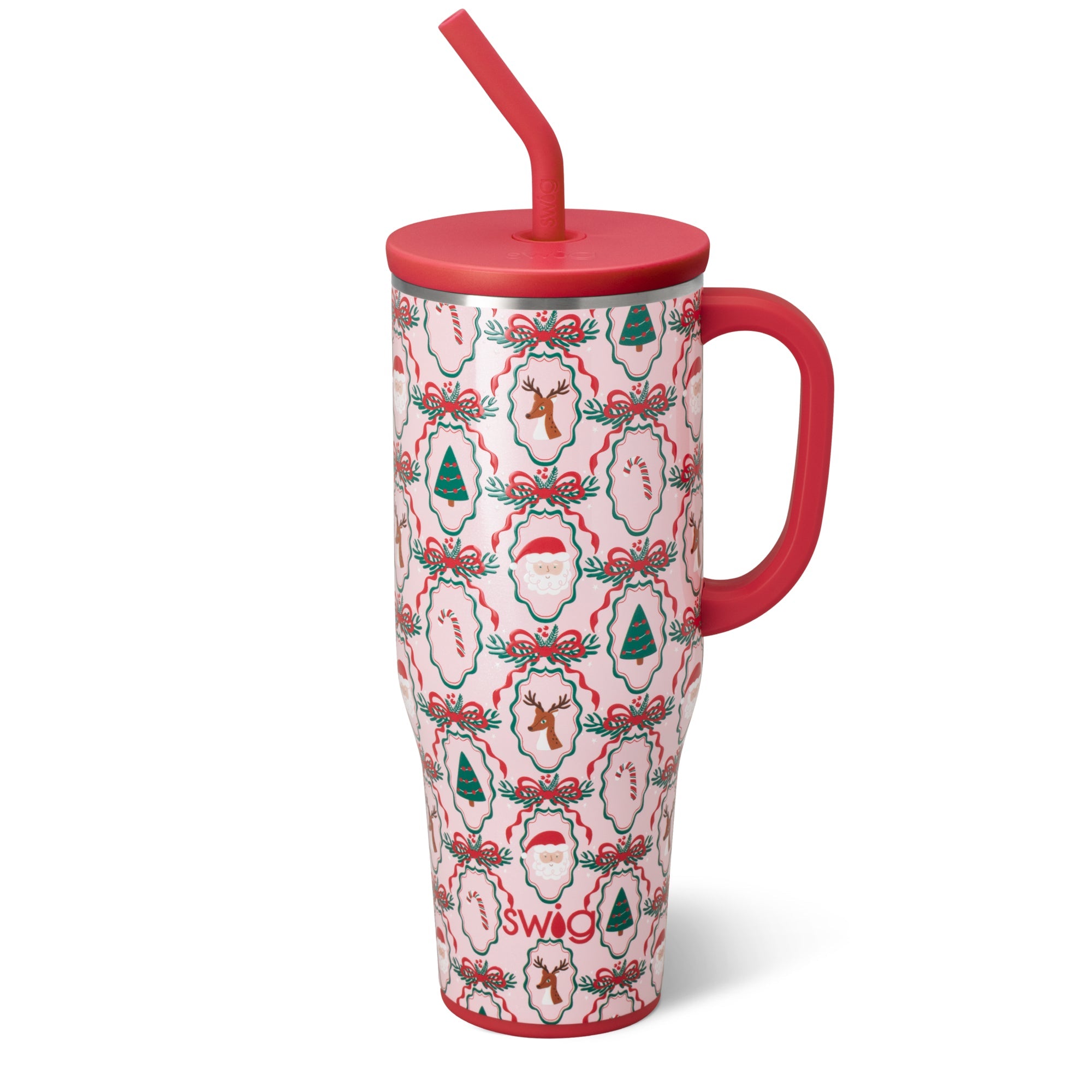Christmas Cameos Swig Mega Mug 40oz-Travel Mugs-Dear Me Southern Boutique, located in DeRidder, Louisiana