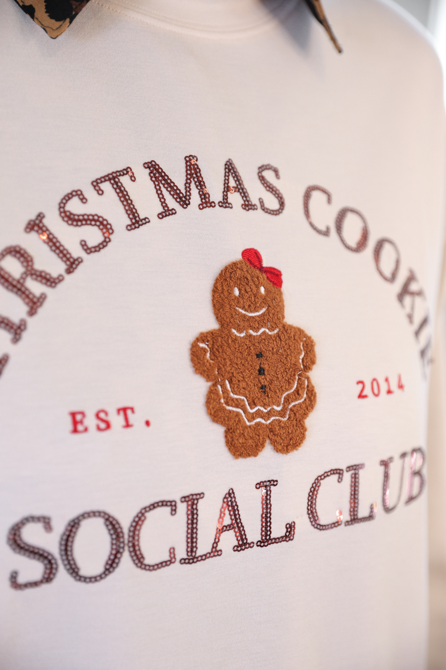 Christmas Cookie Social Club Luxe Pullover-Dear Me Southern Boutique, located in DeRidder, Louisiana