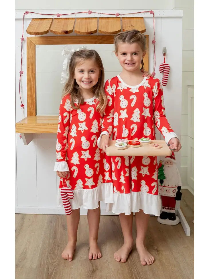 Christmas Cookies Kids Nightgown-Kids-Dear Me Southern Boutique, located in DeRidder, Louisiana