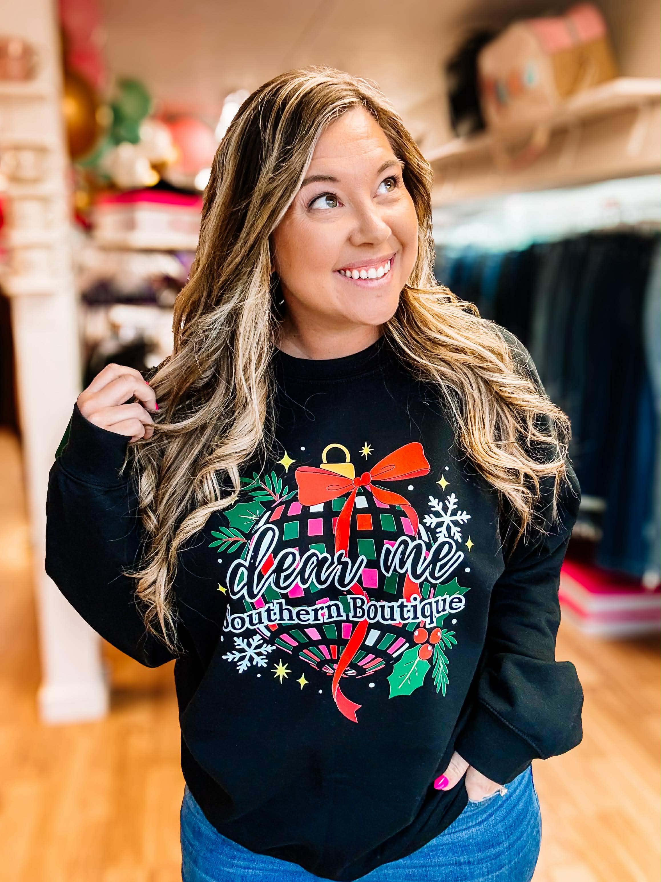 Christmas Dear Me Disco - Merch Tee-Graphic Tops-Dear Me Southern Boutique, located in DeRidder, Louisiana
