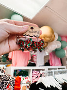 Christmas Mini Coquette Bow Randans Dangles-Earrings-Dear Me Southern Boutique, located in DeRidder, Louisiana