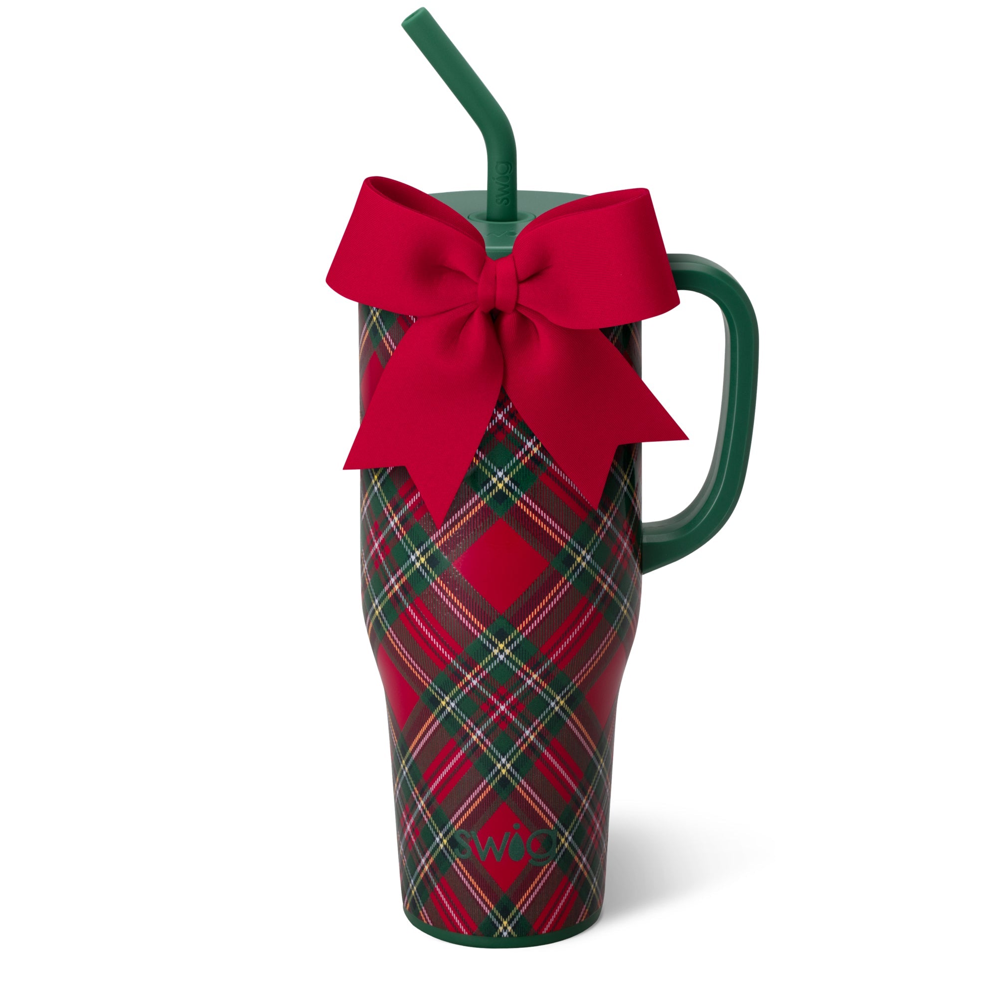 Christmas Plaid Mega Mug 30oz-Travel Mugs-Dear Me Southern Boutique, located in DeRidder, Louisiana