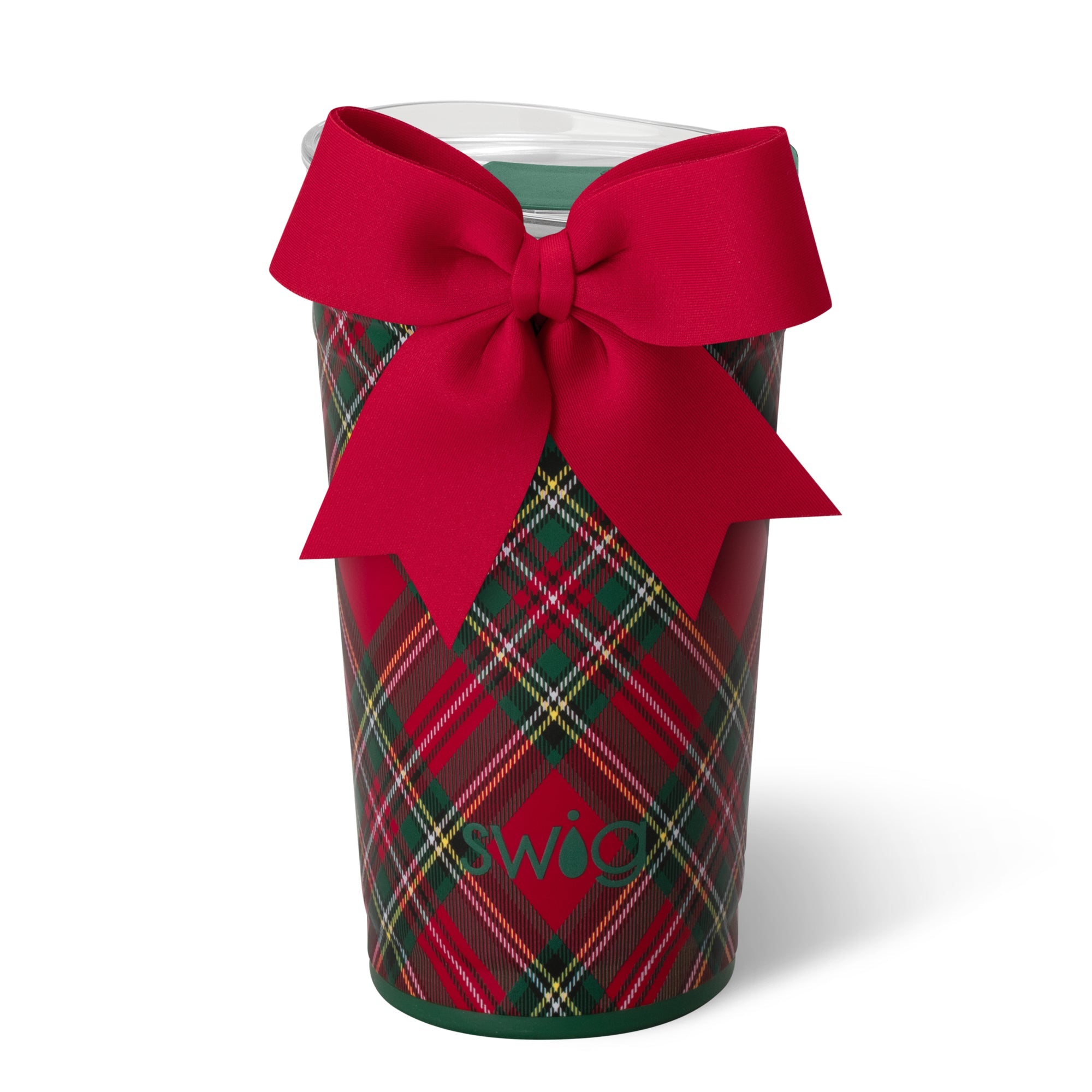 Christmas Plaid Swig 24oz Party Cup-Wine + Cocktails-Dear Me Southern Boutique, located in DeRidder, Louisiana