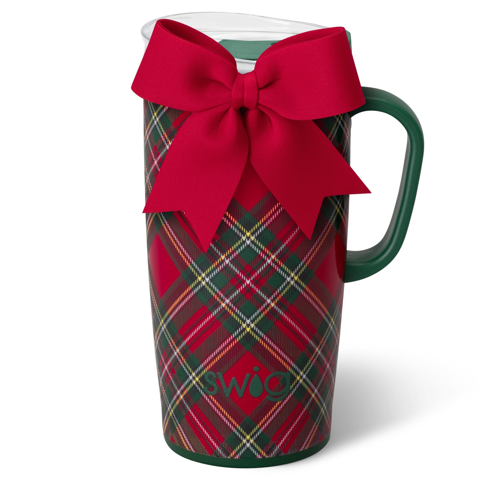 Christmas Plaid Travel Mug 22oz-Travel Mugs-Dear Me Southern Boutique, located in DeRidder, Louisiana