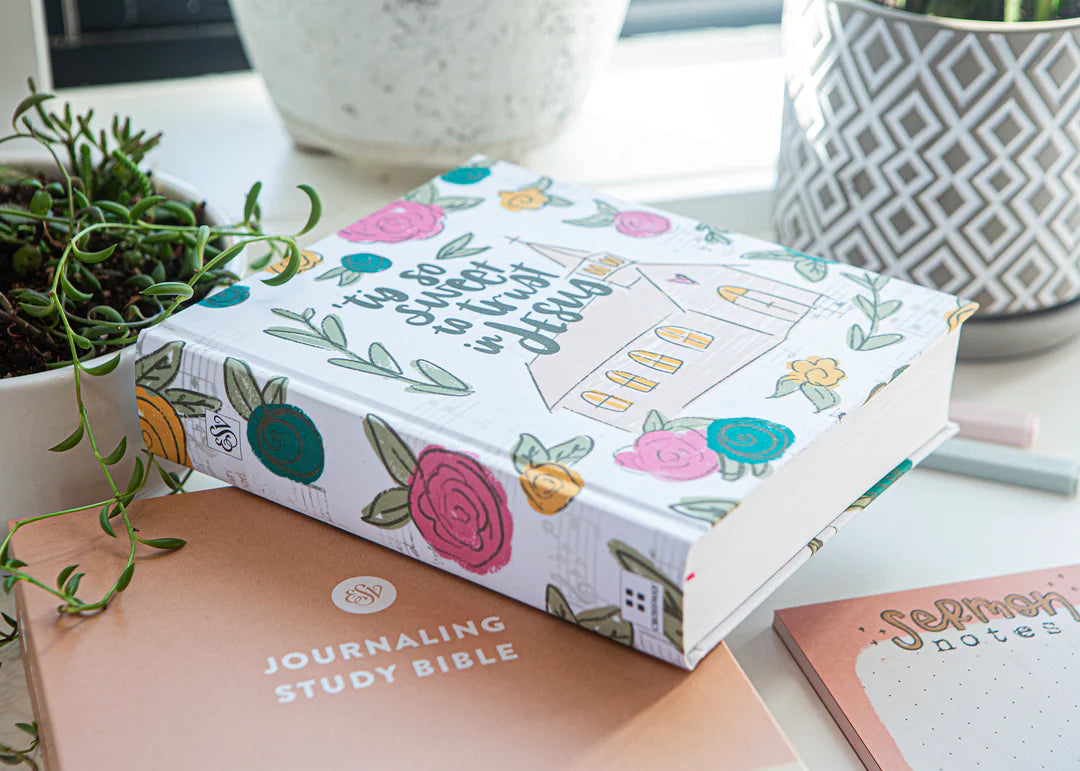 Church Floral ESV Journaling Study Bible-Other Accessories-Dear Me Southern Boutique, located in DeRidder, Louisiana