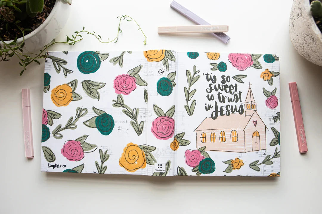 Church Floral ESV Journaling Study Bible-Other Accessories-Dear Me Southern Boutique, located in DeRidder, Louisiana