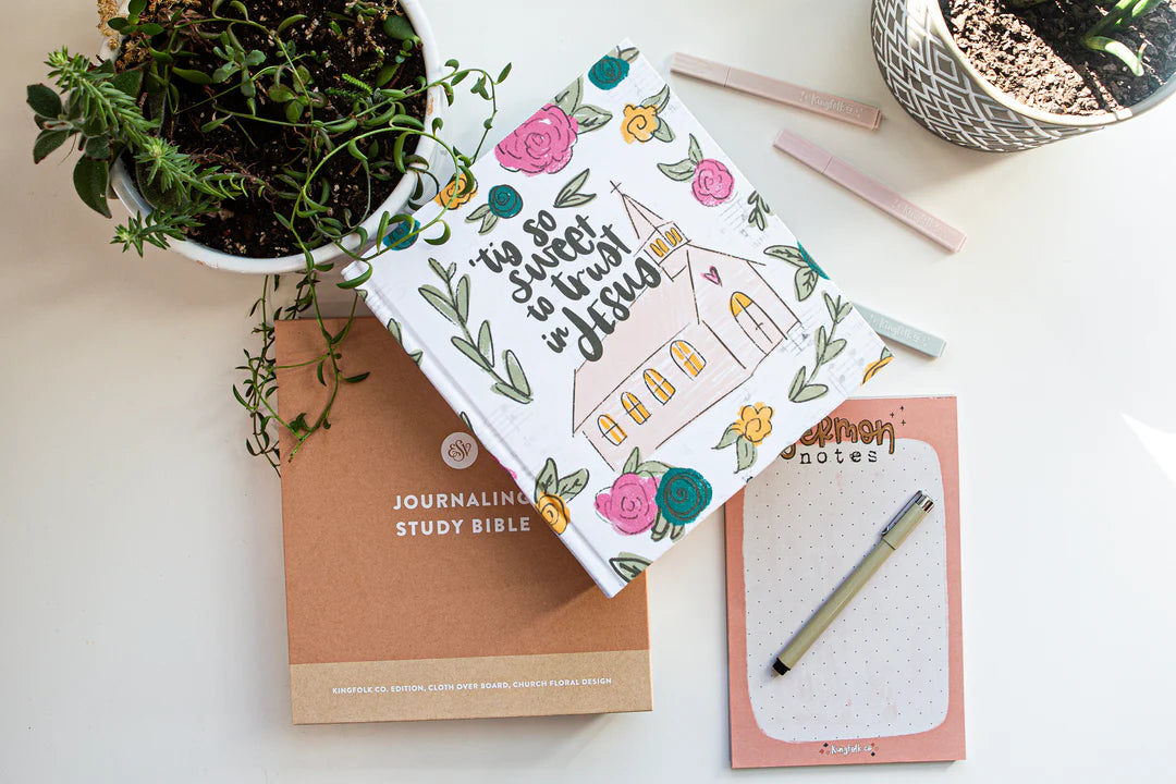 Church Floral ESV Journaling Study Bible-Other Accessories-Dear Me Southern Boutique, located in DeRidder, Louisiana
