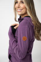 Classic HalfZip Hoodie - Black and Purple-Hoodie-Dear Me Southern Boutique, located in DeRidder, Louisiana