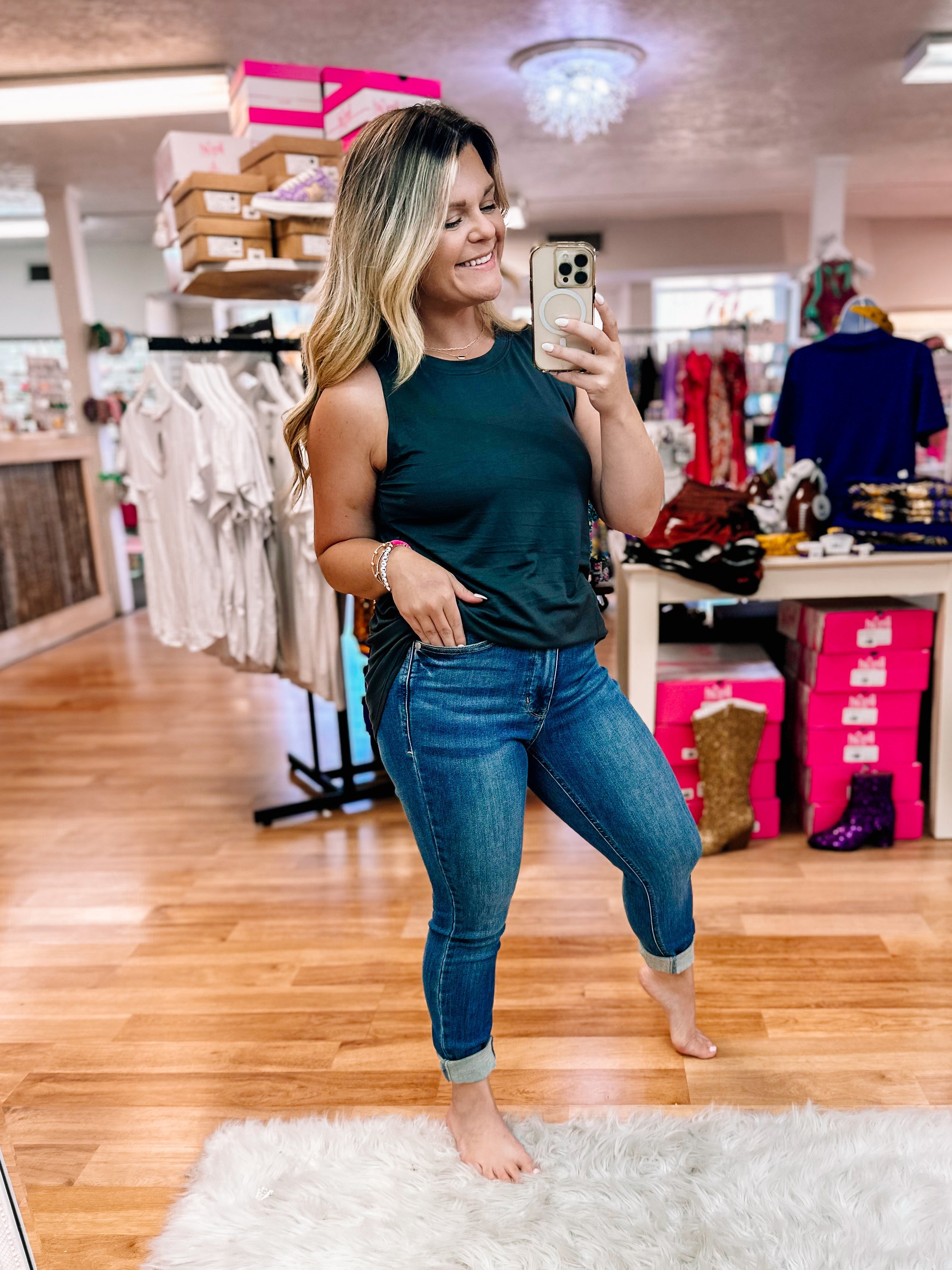 Classic Skinny Tummy Control Judy Blue-Jeans-Dear Me Southern Boutique, located in DeRidder, Louisiana