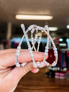 Clearwater Double Pearl Crystal Bangle-Bracelets-Dear Me Southern Boutique, located in DeRidder, Louisiana