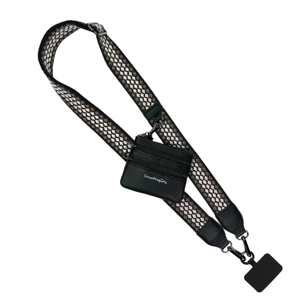 Clip & Go Strap w/Zippered Pouch- 4 Color Options-Phone Accessories-Dear Me Southern Boutique, located in DeRidder, Louisiana