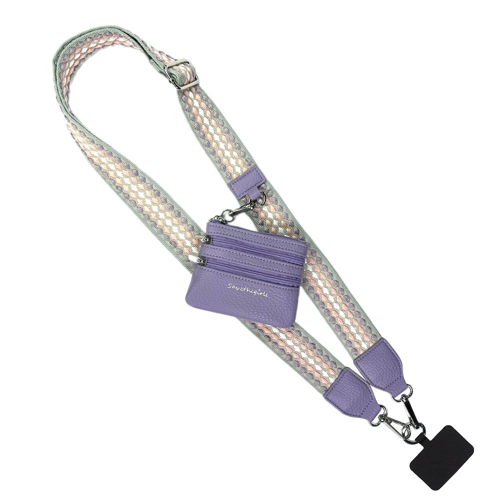 Clip & Go Strap w/Zippered Pouch- 4 Color Options-Phone Accessories-Dear Me Southern Boutique, located in DeRidder, Louisiana