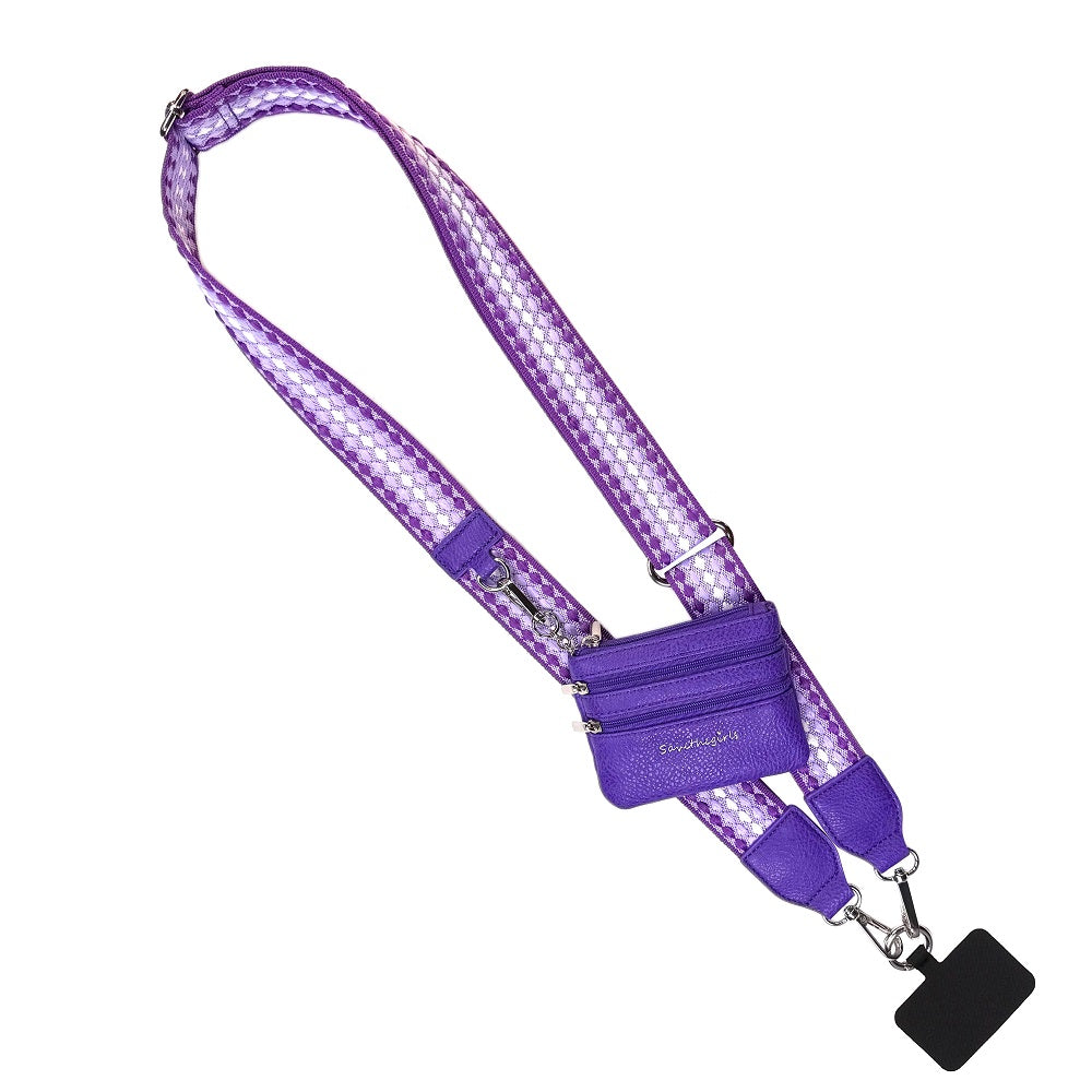 Clip & Go Strap w/Zippered Pouch- 4 Color Options-Phone Accessories-Dear Me Southern Boutique, located in DeRidder, Louisiana