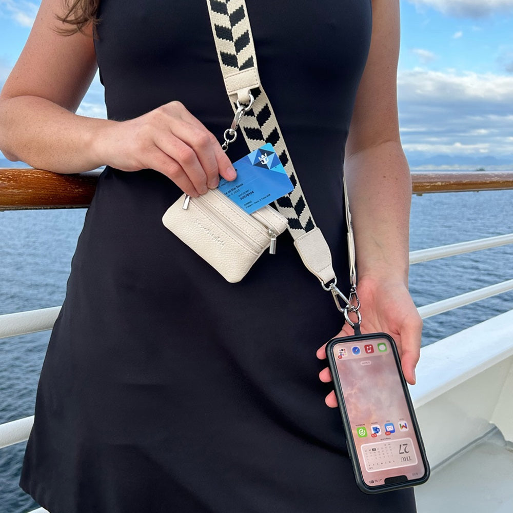 Clip & Go Strap w/Zippered Pouch-Bags/Purses-Dear Me Southern Boutique, located in DeRidder, Louisiana