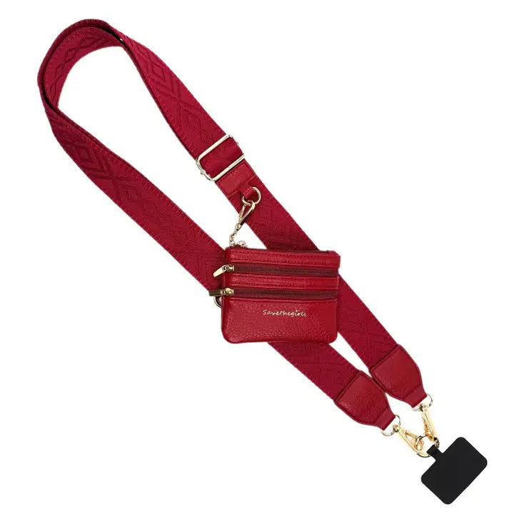 Clip & Go Strap w/Zippered Pouch-Bags/Purses-Dear Me Southern Boutique, located in DeRidder, Louisiana