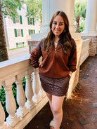 PREORDER-Mia Printed Pullover-Coco Leopard-Pullover-Dear Me Southern Boutique, located in DeRidder, Louisiana