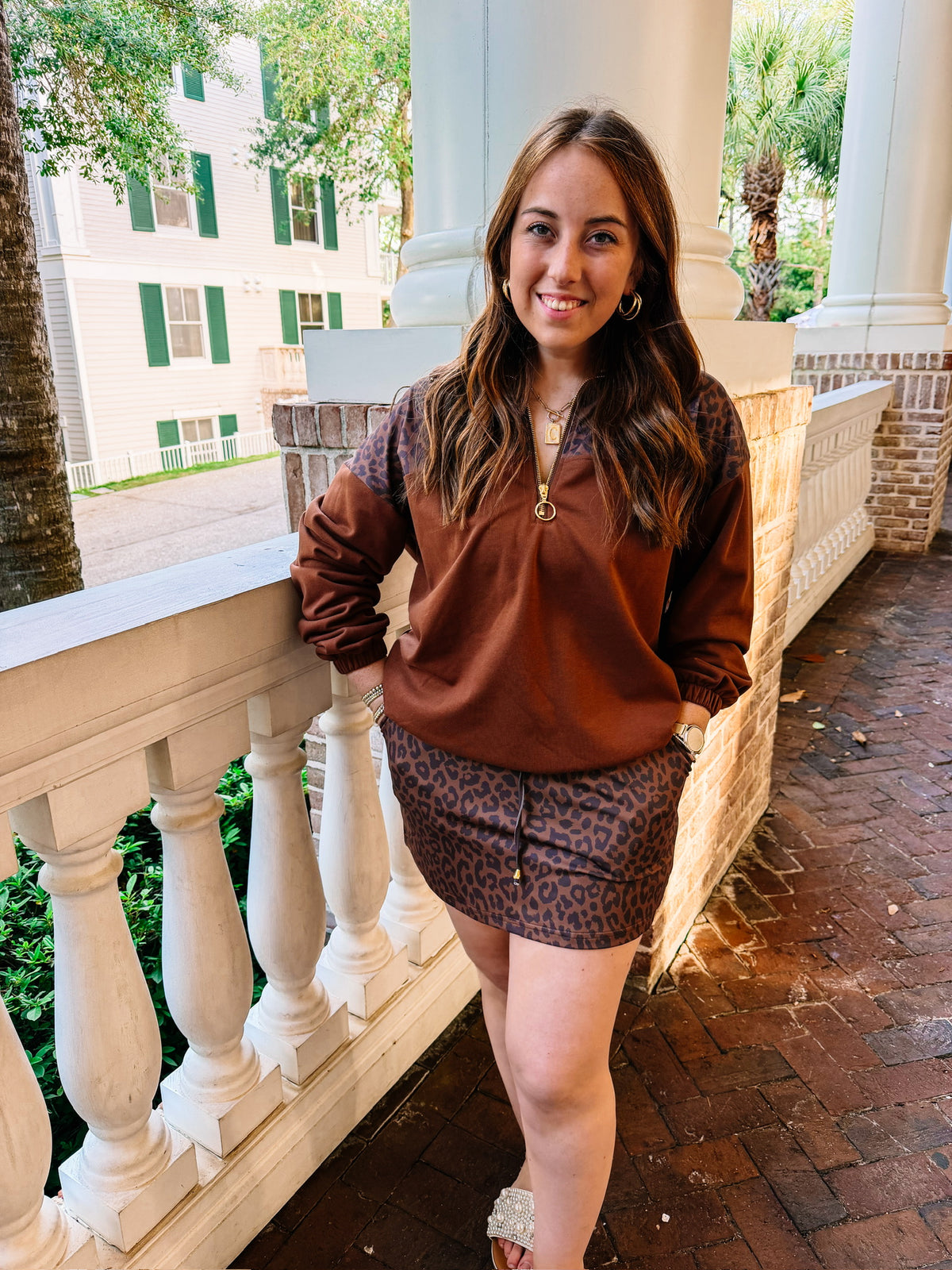 PREORDER-Mia Printed Pullover-Coco Leopard-Pullover-Dear Me Southern Boutique, located in DeRidder, Louisiana