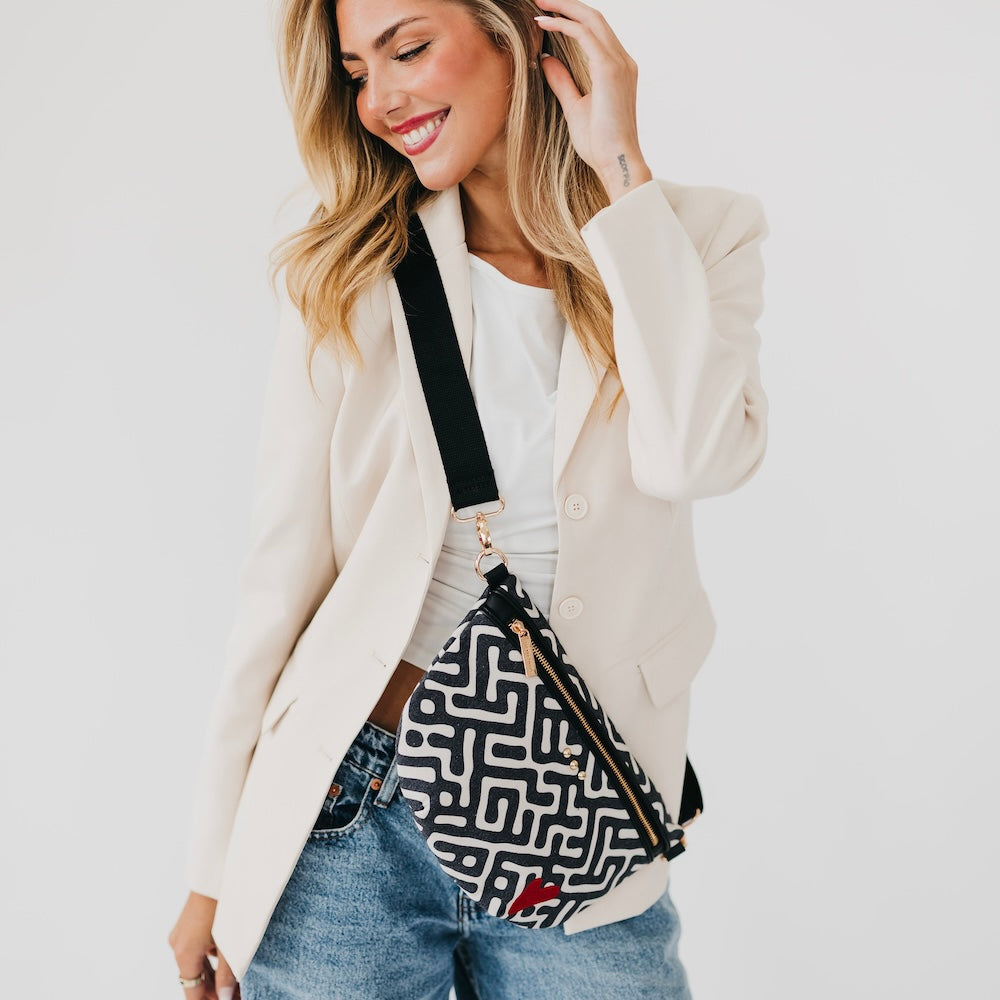 Colby Canvas Printed Bum Bag-Presales-Dear Me Southern Boutique, located in DeRidder, Louisiana