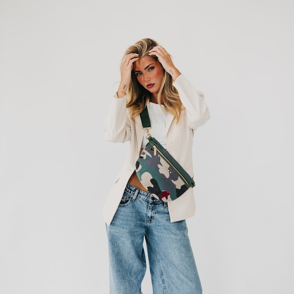 Colby Canvas Printed Bum Bag-Presales-Dear Me Southern Boutique, located in DeRidder, Louisiana