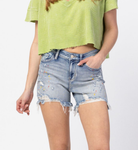 Color Splash Judy Blue Shorts-Shorts/Skirts/Skorts-Dear Me Southern Boutique, located in DeRidder, Louisiana