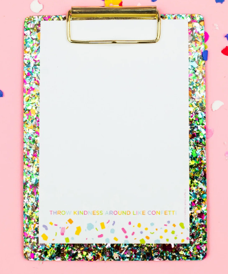 Confetti Clipboard-Gifts-Dear Me Southern Boutique, located in DeRidder, Louisiana