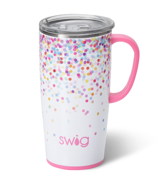 Confetti Swig Travel Mug 22oz-Drinkwear-Dear Me Southern Boutique, located in DeRidder, Louisiana