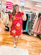 Cordelia Floral Dress-Dresses-Dear Me Southern Boutique, located in DeRidder, Louisiana