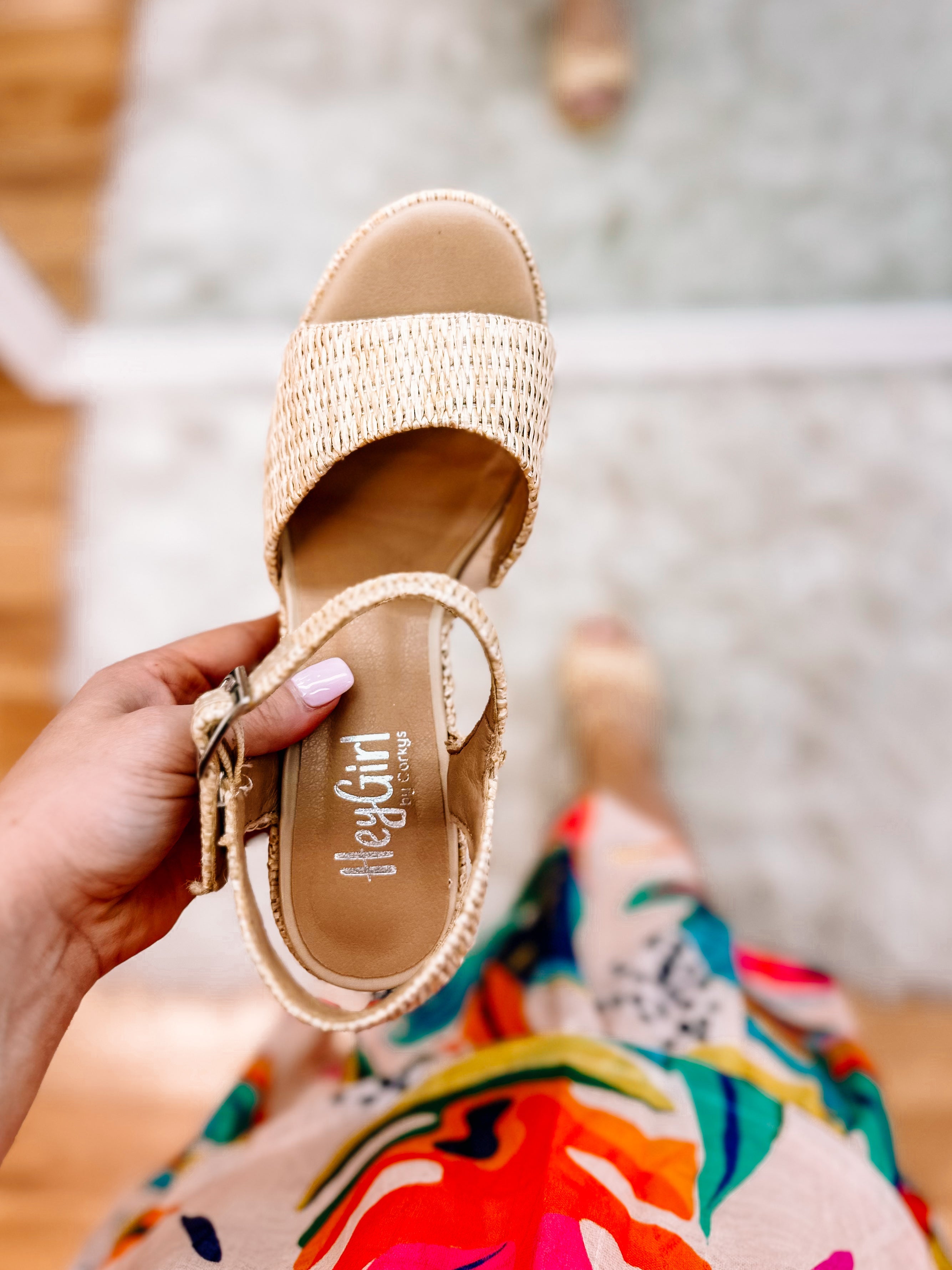 Corky Cheers Raffia Heels-Shoes-Dear Me Southern Boutique, located in DeRidder, Louisiana