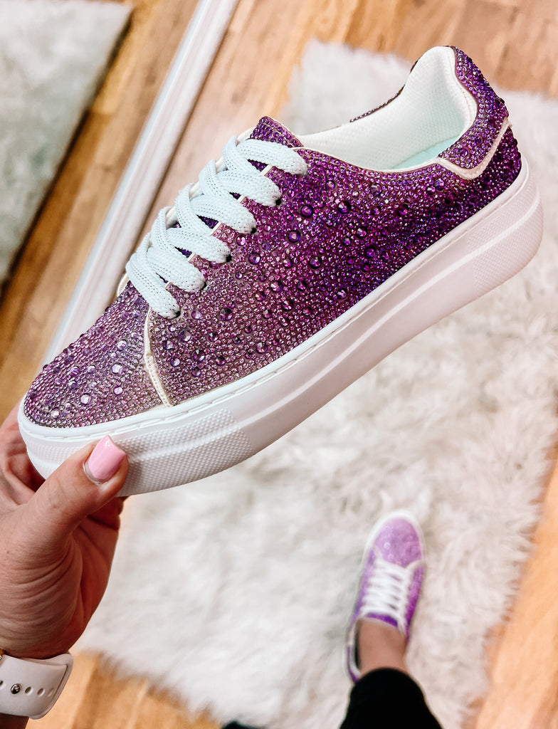 Corkys Bedazzle Sneaker - Purple Ombre-Shoes-Dear Me Southern Boutique, located in DeRidder, Louisiana