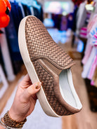 Corkys Bronze I'm Weaving Slip-on-Slip-Ons-Dear Me Southern Boutique, located in DeRidder, Louisiana