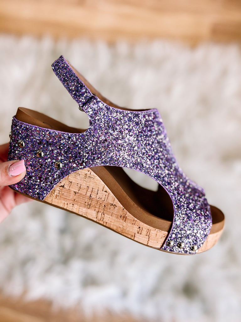Corky's Carley Lavender Chunky Glitter-Shoes-Dear Me Southern Boutique, located in DeRidder, Louisiana