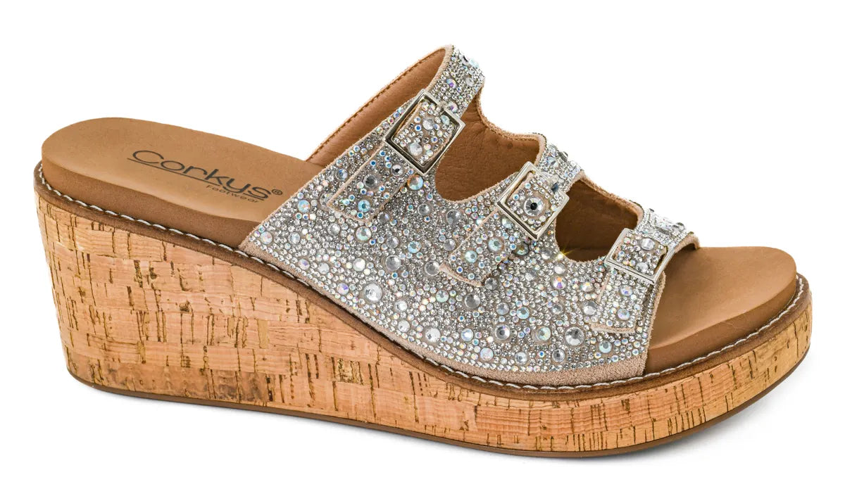 Corkys Dont Mind Me Wedges - Rhinestone-Shoes-Dear Me Southern Boutique, located in DeRidder, Louisiana