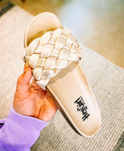 Corkys Extra Slides- Washed Gold Metallic-Sandals-Dear Me Southern Boutique, located in DeRidder, Louisiana