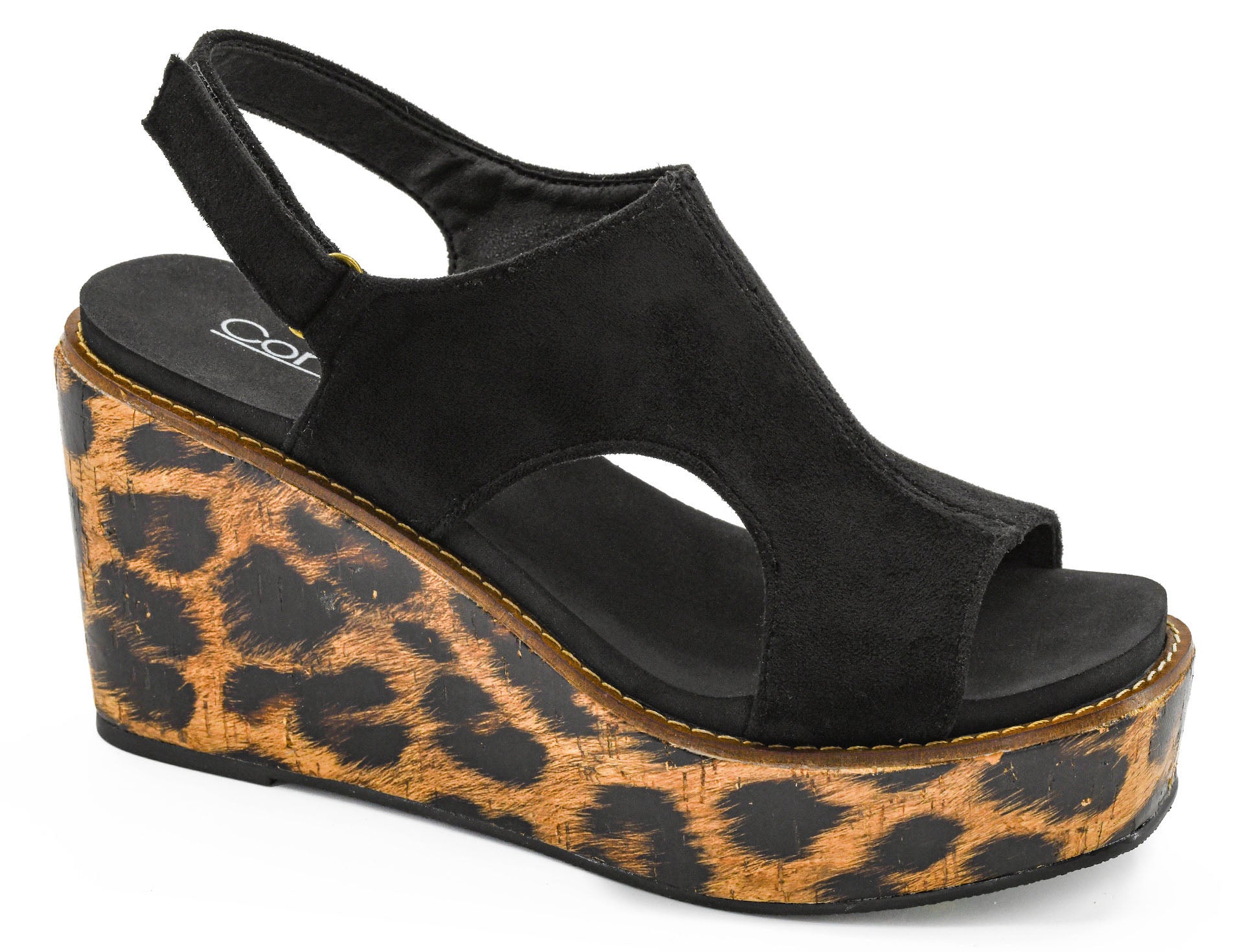 Corkys Freddie Wedges-Cheetah-Wedges-Dear Me Southern Boutique, located in DeRidder, Louisiana